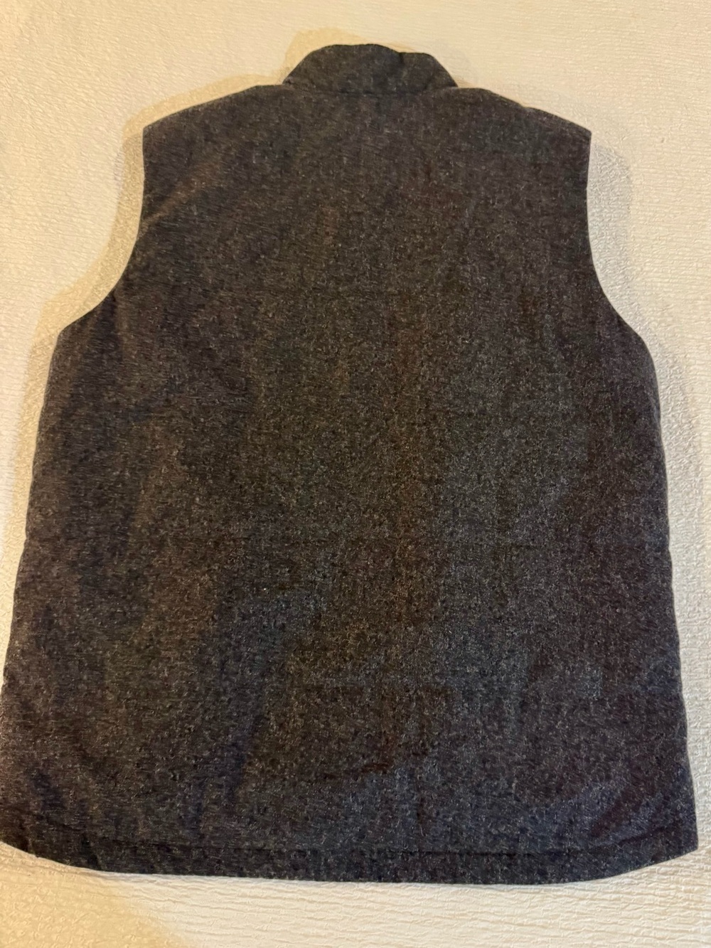 Patagonia Recycled Wool Bomber Men's Charcoal Snap-Front Vest - Picture 3 of 9